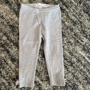 Zara gray ribbed bow leggings 2-3Y